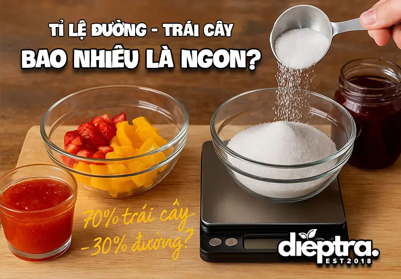 Tỉ lệ đường làm mứt trái cây