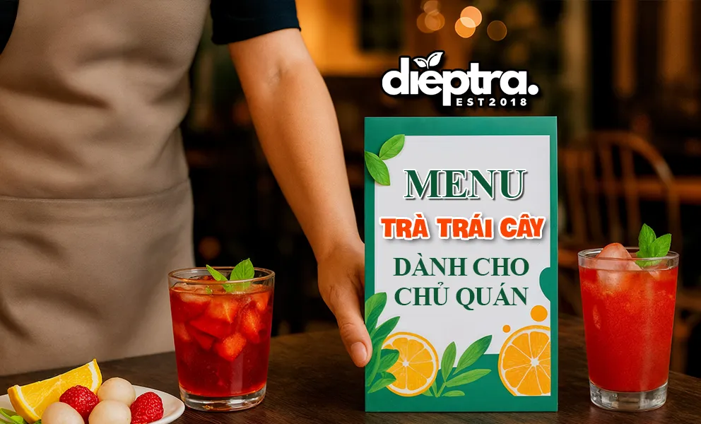 Thiết Kế Menu Trà Trái Cây Tươi Đậm Vị Cho Chủ Quán