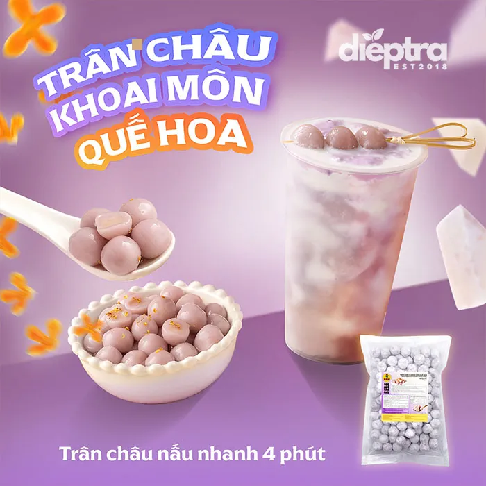 Trân Châu Khoai Môn Nhân Quế Hoa | Đông Lạnh
