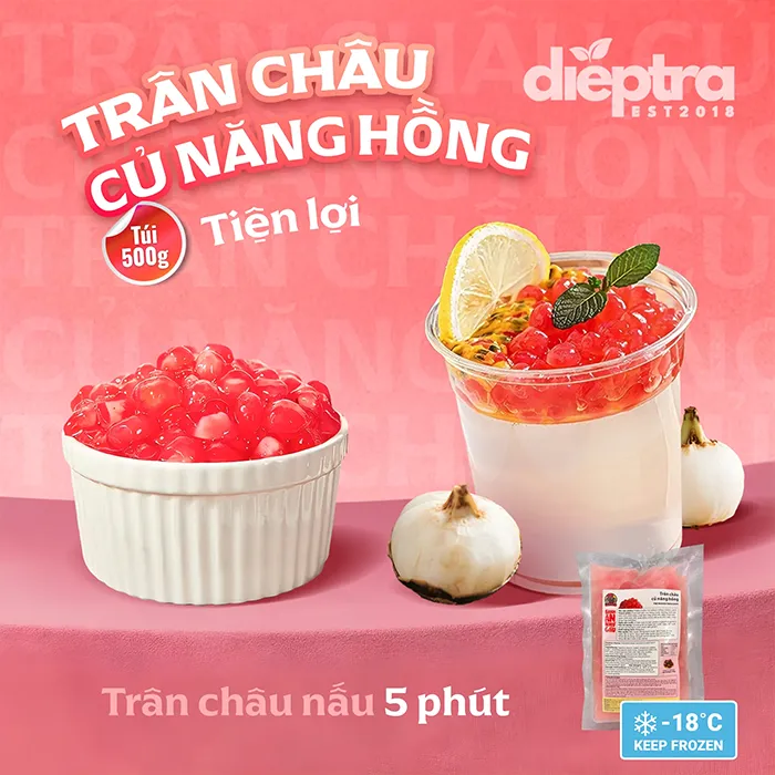 Trân Châu Củ Năng Hồng | Đông Lạnh