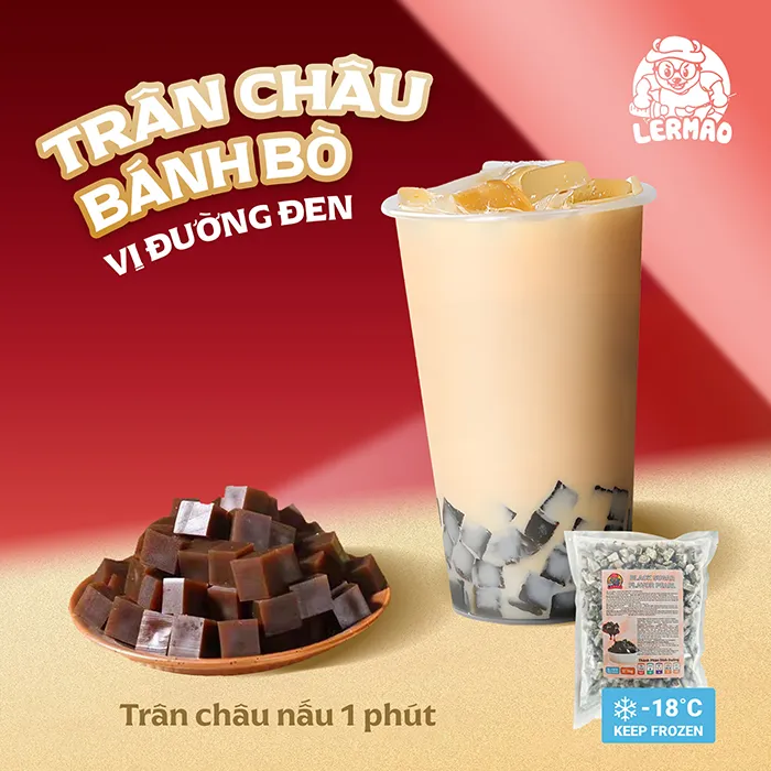 Trân Châu Bánh Bò Đường Đen | Đông Lạnh