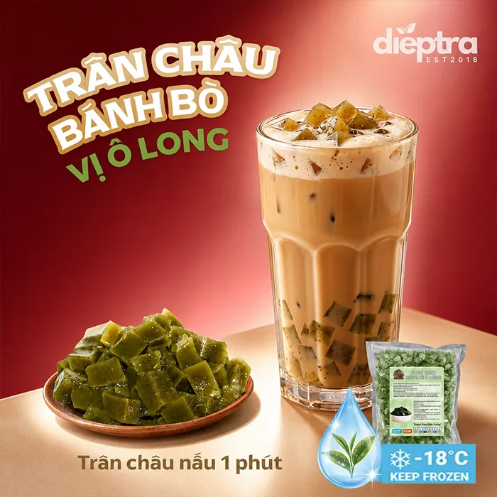 Trân Châu Bánh Bò Vị Ô Long | Đông Lạnh