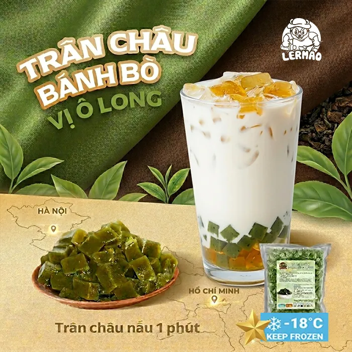 Trân Châu Bánh Bò Ô Long | Đông Lạnh