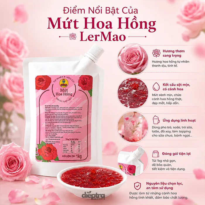 Điểm nổi bật mứt hoa hồng LerMao