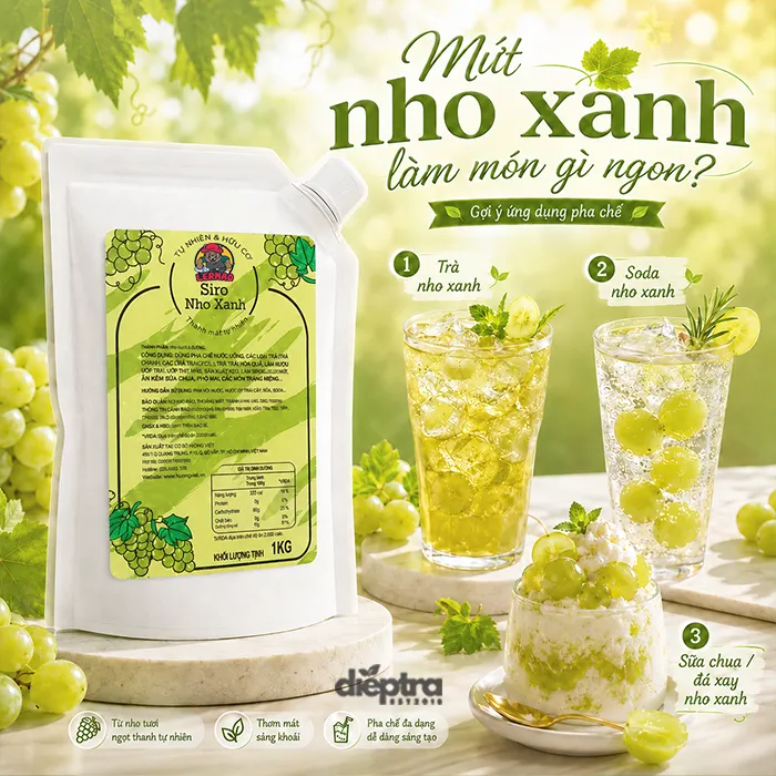 Mứt nho xanh LerMao ứng dụng