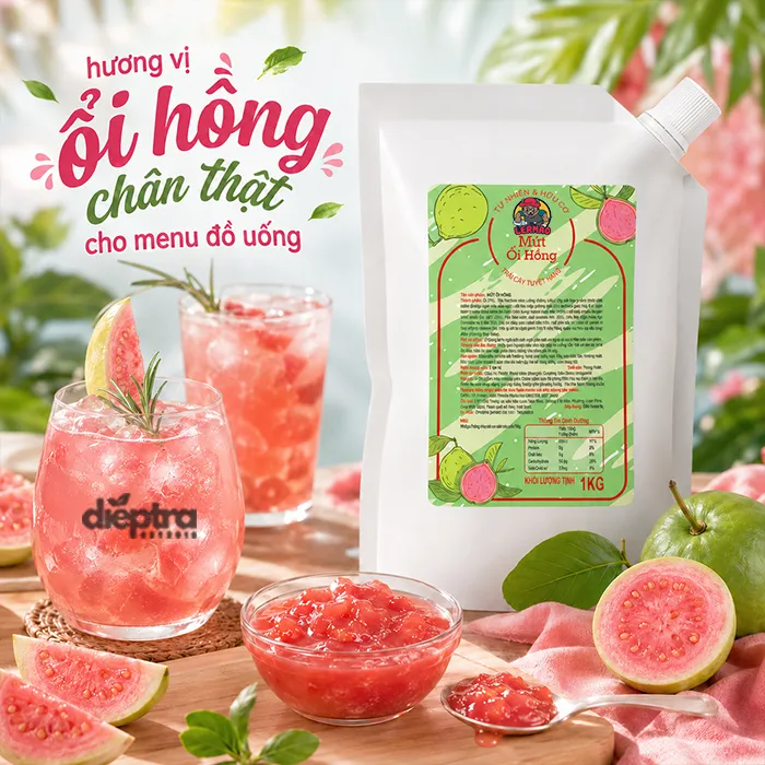 Ứng dụng Mứt Ổi Hồng LerMao trong menu quán