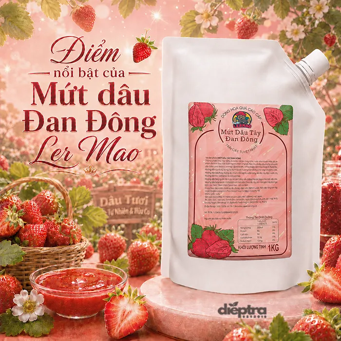 Mứt dâu tây Đan Đông LerMao làm món gì ngon