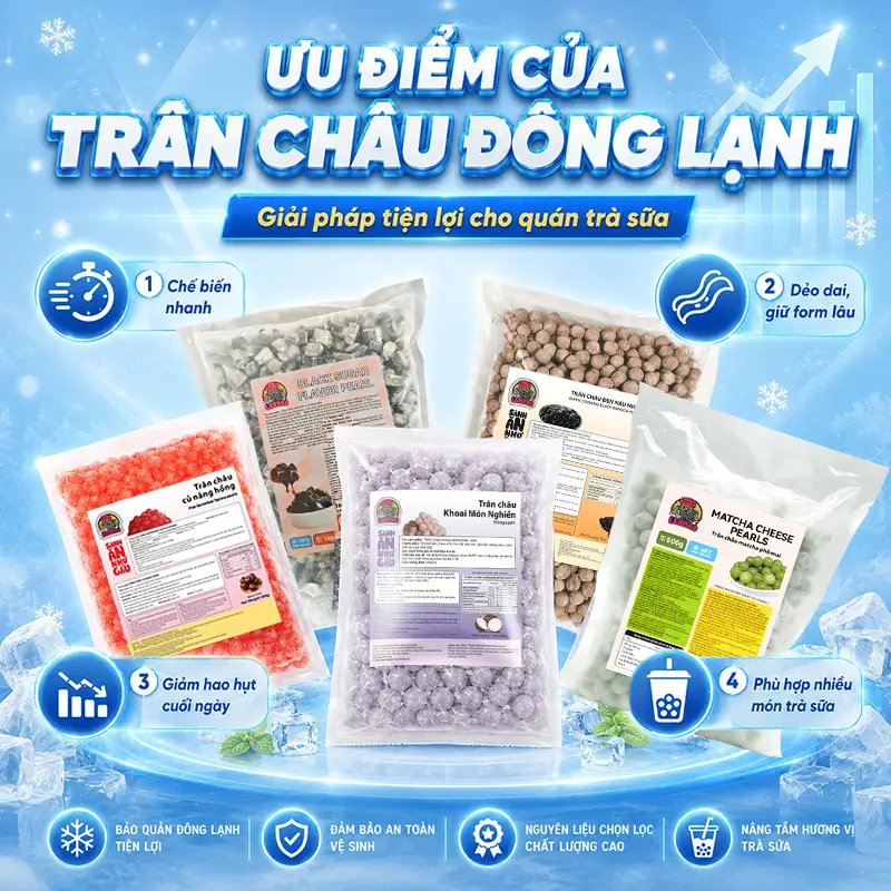 ưu điểm trân châu đông lạnh